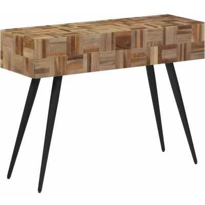 Image of vidaXL Console Table 110x34x80 cm Solid Reclaimed Teak