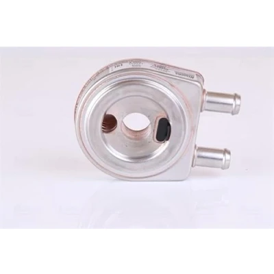 Image of 7700114036, 7700736657, 7700853915 oil Cooler NISSENS 90704 Water cooled without filter housing, gaskets/seals RENAULT: Kangoo I