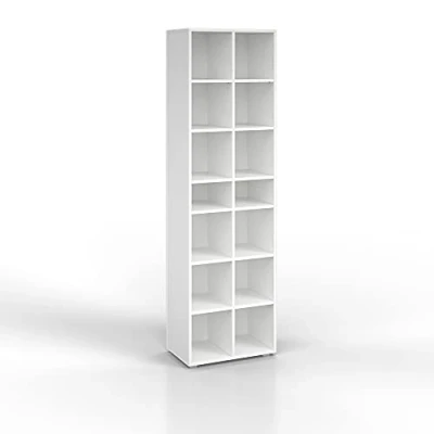 Image of Vicco Shoe cabinet Paris, White, 52.4 x 183 cm 22 compartments