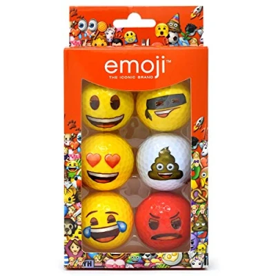 Image of Emoji Official Novelty Fun Golf Balls 6 Pack, Multicolor
