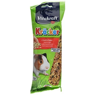 Image of Vitakraft Kracker Guinea Pig Small Animal Food Fruit Flakes, Pack of 5