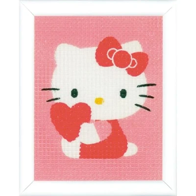 Image of Vervaco Tapestry Kit: Hello Kitty: with Heart, Other, NA, 12.5 x 16cm