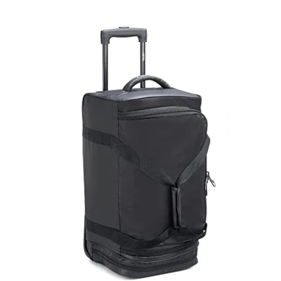 Image of DELSEY Paris Raspail Rolling Wheeled Duffle Bag, Black, Carry On, Bag