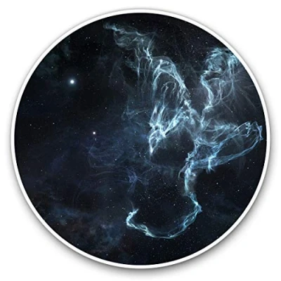 Image of Vinyl Stickers (Set of 2) 7.5cm Dragon Nebula Space Solar System #21474