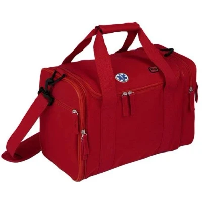 Image of Elite Bags Compact Medical First Aid Bag Red With Multiple Pockets Unkitted