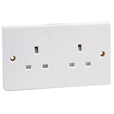 Image of Pro Elec Unswitched Socket, 2 Gang