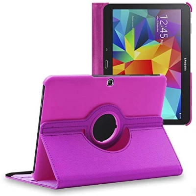 Image of ebestStar for Samsung Galaxy Tab 4 10.1 Case SM T530, T533 T531 T535, Cover 360 Rotating Protection, PU Leather, Purple
