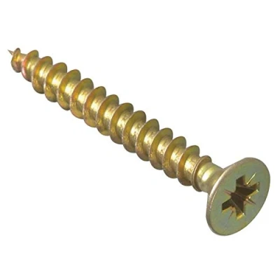Image of ForgeFix Multi Purpose Single Thread Screws 5.0 x 45mm Zinc Yellow Passivated Box 200
