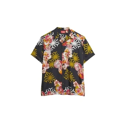 Image of Superdry Hawaiian Resort Shirt, Men&#039;s, Size: Large, Asanoha black