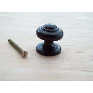 Image of Ironmongery World®Antique Cast Iron Cupboard Cabinet Drawer Kitchen Door Knobs Pull Handles 30mm Black