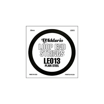 Image of D&#039;Addario LE013 .013 Plain Steel Loop End Single String