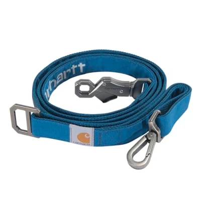 Image of Carhartt Pet Durable Nylon Duck Leashes for Dogs, Reflective Stitching Visibility, Marine Blue, Large