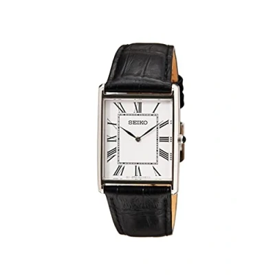 Image of Seiko Men Analog Quartz Watch with Leather Strap SWR049P1