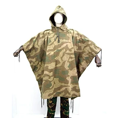 Image of Military Surplus German Army Splinter Camo Canvas Poncho/Sheet