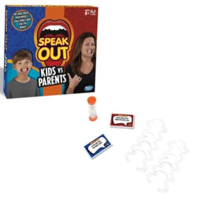 Image of Hasbro Gaming Speak Out Kids vs Parents Game