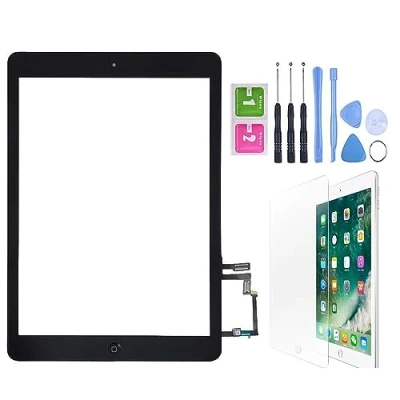 Image of Hedywei Replacement Touch Screen for iPad 5 A1822, A1823 (2017 9.7 Inch) Digitizer with Tool Kit
