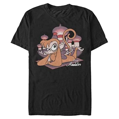 Image of Disney Aladdin Abu Organic Short Sleeve T Shirt, Black, S