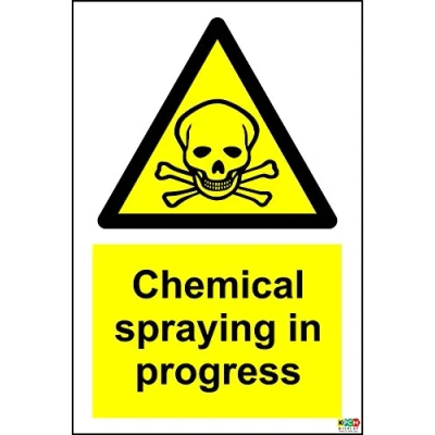 Image of Chemical Spraying in Progress Safety Sign 1.2mm Rigid Plastic 300mm x 200mm
