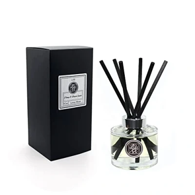 Image of LUXX Creations Large Fragrance Reed Diffuser 150ml (Peony &amp; Blush Suede) Peony, Apple, Rose, Plum, Carnation, Jasmine, Violet Musk
