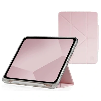 Image of STM Goods OPP iPad 10th Gen Protective Case with Innovative Origami Magnetic Cover, Slim, Integrated Apple Pencil Holder Perfect for Travel, Teens, Streamers and Professionals Pink