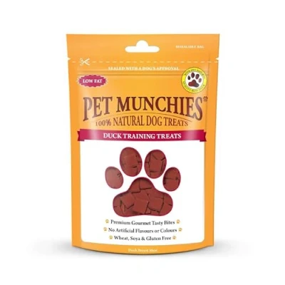 Image of Pet Munchies Duck Dog Training Treats, Grain Free Tasty Bites with Natural Real Meat, Low in Fat 50g