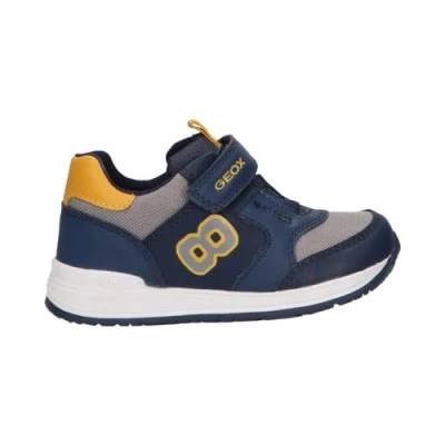 Image of Geox Baby B Rishon Boy A Sneaker, lt Navy Ochre, 4.5 UK Child
