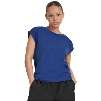 Image of Urban Classics Extended Shoulder Basic Tshirt, Women&#039;s, Size: 3XL, Spaceblue