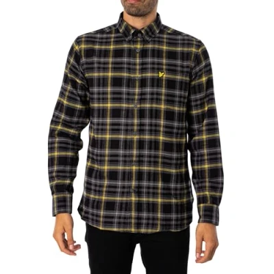 Image of Lyle &amp; Scott Check Shirt, Men&#039;s, Size: XL, Jet black