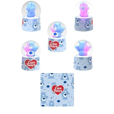 Image of Care Bears Grumpy Bear Mini Light Up Snow Globe 3 Inches Tall