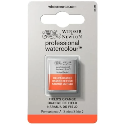 Image of Winsor &amp; Newton 0101418 Professional Watercolour Field&#039;S Orange, 1/2 nap Paint, Vibrant Colours in Artist Quality, High Colour Shine and Clarity, Lightfast