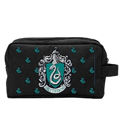 Image of Harry Potter Wash Bag Slytherin Toiletry House Crest Logo
