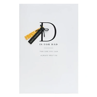 Image of UK Greetings Father&#039;s Day Card For Dad With Envelope Letter D Design