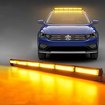Image of 90cm Flashing Beacon Light, 60W Amber Emergency Warning Strobe Light for Truck Vehicle with 12 24v Cigarette Lighter Plug