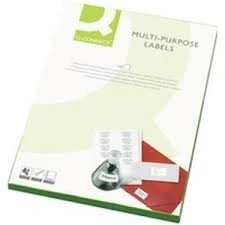 Image of Q Connect KF26071 Computer Multi Purpose Labels 64mm x 33.9mm White (100 Sheet Pack)