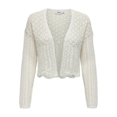Image of ONLY Women&#039;s ONLNOLA 7/8 Life Open Cardigan NCA KNT Sweater, Cloud Dancer, S