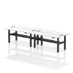Image of Air B2B 1800x600mm Height Adjustable 4P Bench Desk CP White/Black