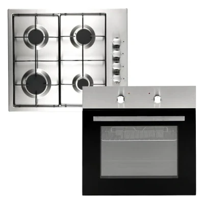 Image of Cookology Oven &amp; Gas Hob Bundle 60cm Built In Electric Static with 4 Burner