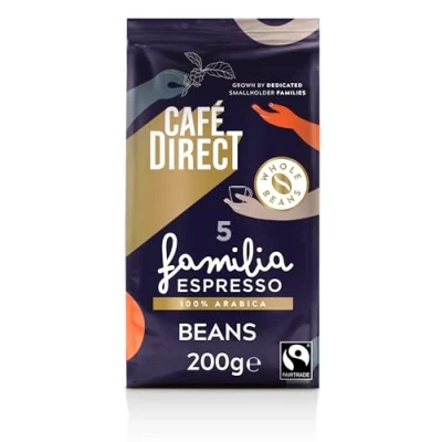 Image of Cafédirect Fairtrade Familia Espresso Whole Bean Coffee 200g