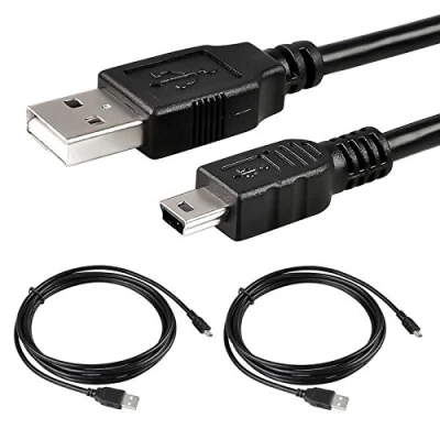 Image of Shaw® 1.5M 2 pack charging cable for Sony PS3 controllers mini USB charger play lead [Sony PlayStation 3]