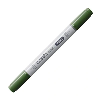 Image of COPIC Ciao Coloured Marker Pen (YG 67) Moss, For Art &amp; Crafts, Colouring, Graphics, Highlighter, Design, Anime, Professional Beginners, Supplies Colouring Books