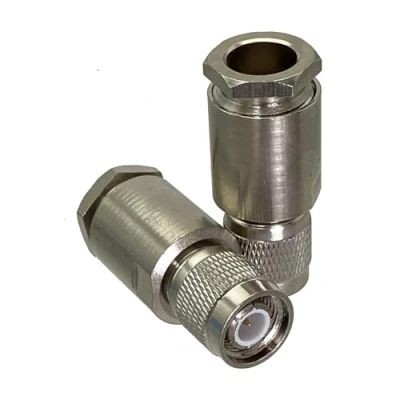 Image of 2pcs Connector TNC Male Plug Clamp RG8 RG213 LMR400 RG214 Cable Straight RF Coaxial Wire Terminals