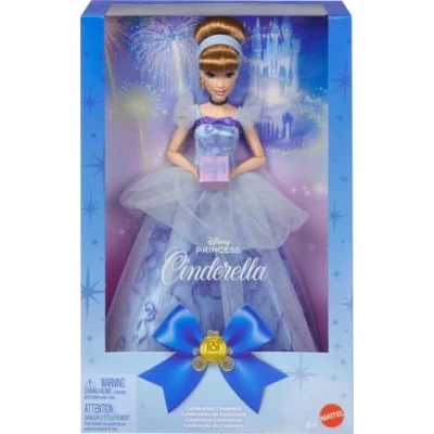 Image of Mattel Disney Princess Cinderella Birthday Collectible Fashion Doll, Inspired by Movie, Special Occasion Gifts for Kids &amp; Collectors