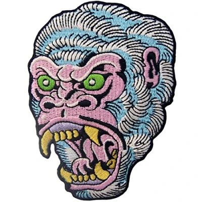 Image of The Roaring Gorilla Patch Embroidered Applique Iron On Sew Emblem