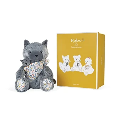Image of KALOO Linoo K971000 Plush Toy Mama Wolf Louise and Her Baby 35 cm from Birth