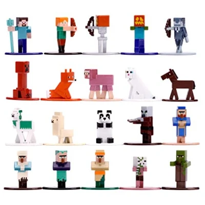 Image of Jada 253265001 Mine Craft 20 DIE CAST Figure Pack Wave 7, Multi