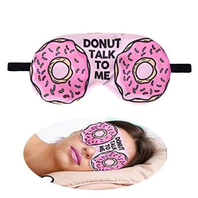 Image of NganSuRong Novelty Funny Sleep Eye Mask Donut Cover Blackout Travel Aid Rest Blindfold Rude Joke (Donut)