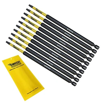 Image of 10 x SabreCut SCTP27152_10 152mm T27 TX27 Torx Tamper Proof Security Magnetic Impact Screwdriver Driver Bits Set Heavy Duty Compatible with Dewalt Milwaukee Bosch Makita and More