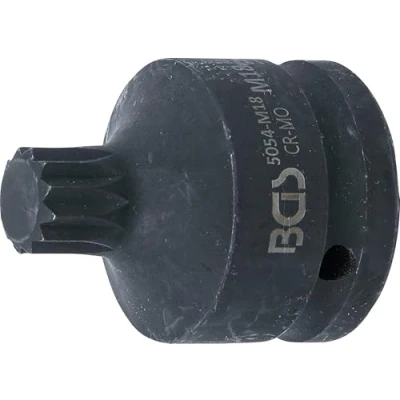 Image of BGS 5054 M18 Impact Bit Socket length 55 mm 20 (3/4&quot;) Drive Spline (for XZN)
