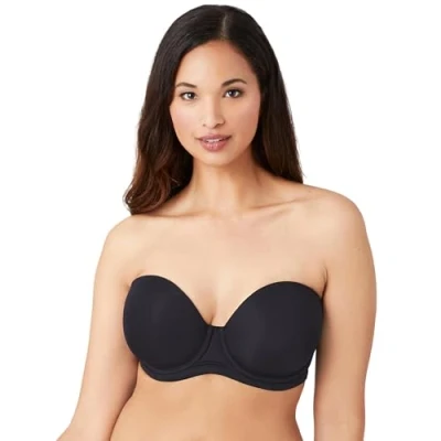 Image of Wacoal Women&#039;s 854119 Full Coverage Bra, Opaque, Black, 30D