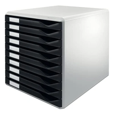 Image of Leitz 10 A4 Drawer Cabinet, Organiser, Form Set, Black